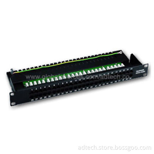 Cat3 RJ45 19-inch 50-port Rack Mount Patch PanelNew